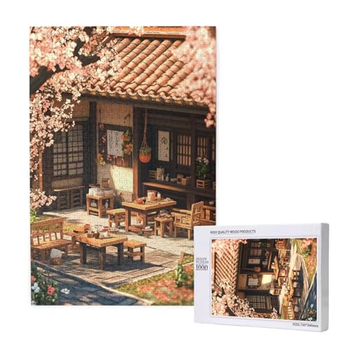 Puzzle 500 Teile Japan Puzzles für Erwachsene Garten HD Puzzel Anspruchsvolles und Lustig Kreatives Unterhaltungsspiel, DIY Holzpuzzle für Erwachsene Als Feiertage Deko Geschenk fur Frauen M-1533 von Yeogcohe