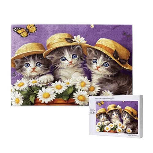 Puzzle 500 Teile Katze Puzzles für Erwachsene Blume HD Puzzel Anspruchsvolles und Lustig Kreatives Unterhaltungsspiel, DIY Holzpuzzle für Erwachsene Als Feiertage Zimmer Deko Geschenk fur Frauen M-427 Puzzle 500 Teile Katze Puzzles für Erwachsene Blume HD Puzzel Anspruchsvolles und Lustig Kreatives Unterhaltungsspiel, DIY Holzpuzzle für Erwachsene Als Feiertage Zimmer Deko Geschenk fur Frauen M-427 von Yeogcohe