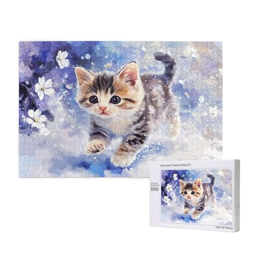 Puzzle 500 Teile Katze Puzzles für Erwachsene Schnee HD Puzzel Anspruchsvolles und Lustig Kreatives Unterhaltungsspiel, DIY Holzpuzzle für Erwachsene Als Feiertage Deko Geschenk fur Frauen M-388 Puzzle 500 Teile Katze Puzzles für Erwachsene Schnee HD Puzzel Anspruchsvolles und Lustig Kreatives Unterhaltungsspiel, DIY Holzpuzzle für Erwachsene Als Feiertage Deko Geschenk fur Frauen M-388 von Yeogcohe