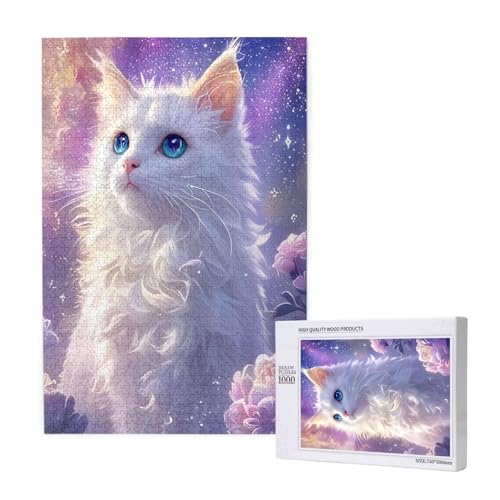 Puzzle 500 Teile Katze Puzzles für Erwachsene Tier HD Puzzel Anspruchsvolles und Lustig Kreatives Unterhaltungsspiel, DIY Holzpuzzle für Erwachsene Als Feiertage Zimmer Deko Geschenk fur Frauen M-1945 von Yeogcohe