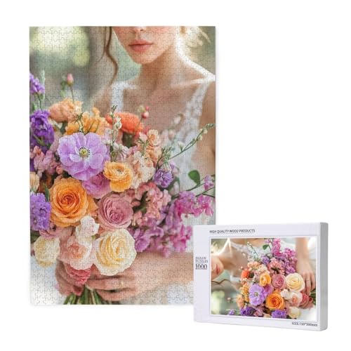 Puzzle 500 Teile Muttertag Puzzles für Erwachsene Blume HD Puzzel Anspruchsvolles und Lustig Kreatives Unterhaltungsspiel, DIY Holzpuzzle für Erwachsene Als Feiertage Geschenk fur Frauen M-1738 von Yeogcohe