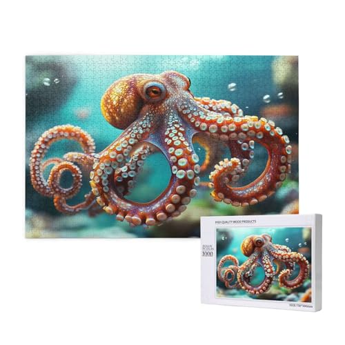 Puzzle 500 Teile Oktopus Puzzles für Erwachsene Tier HD Puzzel Anspruchsvolles und Lustig Kreatives Unterhaltungsspiel, DIY Holzpuzzle für Erwachsene Als Feiertage Deko Geschenk fur Frauen M-349 Puzzle 500 Teile Oktopus Puzzles für Erwachsene Tier HD Puzzel Anspruchsvolles und Lustig Kreatives Unterhaltungsspiel, DIY Holzpuzzle für Erwachsene Als Feiertage Deko Geschenk fur Frauen M-349 von Yeogcohe