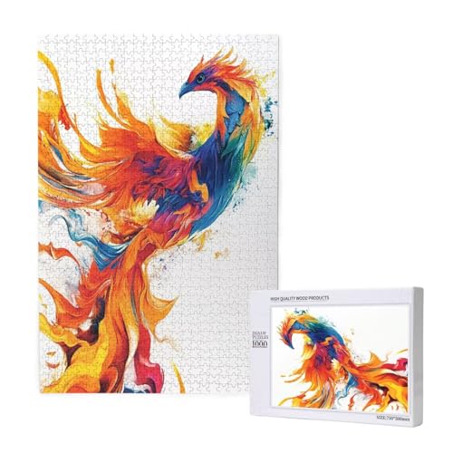 Puzzle 500 Teile Phönix Puzzles für Erwachsene Tier HD Puzzel Anspruchsvolles und Lustig Kreatives Unterhaltungsspiel, DIY Holzpuzzle für Erwachsene Als Feiertage Deko Geschenk fur Frauen M-1656 von Yeogcohe