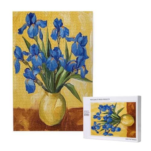 Puzzle 500 Teile Retro Puzzles für Erwachsene Iris HD Puzzel Anspruchsvolles und Lustig Kreatives Unterhaltungsspiel, DIY Holzpuzzle für Erwachsene Als Feiertage Zimmer Deko Geschenk fur Frauen M-1505 von Yeogcohe
