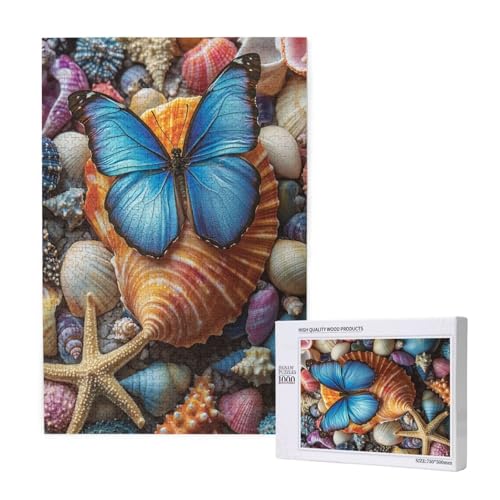 Puzzle 500 Teile Schmetterling Puzzles für Erwachsene Hülse HD Puzzel Anspruchsvolles und Lustig Kreatives Unterhaltungsspiel, DIY Holzpuzzle für Erwachsene Als Feiertage Geschenk fur Frauen M-1870 von Yeogcohe