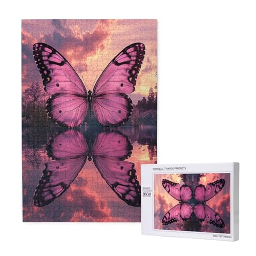 Puzzle 500 Teile Schmetterling Puzzles für Erwachsene Landschaft HD Puzzel Anspruchsvolles Lustig Kreatives Unterhaltungsspiel,DIY Holzpuzzle für Erwachsene Als Feiertage Geschenk fur Frauen M-1955 von Yeogcohe
