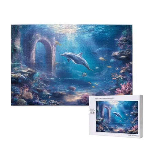 Puzzle 500 Teile Tier Puzzles für Erwachsene Delphin HD Puzzel Anspruchsvolles und Lustig Kreatives Unterhaltungsspiel, DIY Holzpuzzle für Erwachsene Als Feiertage Deko Geschenk fur Frauen M-774 Puzzle 500 Teile Tier Puzzles für Erwachsene Delphin HD Puzzel Anspruchsvolles und Lustig Kreatives Unterhaltungsspiel, DIY Holzpuzzle für Erwachsene Als Feiertage Deko Geschenk fur Frauen M-774 von Yeogcohe