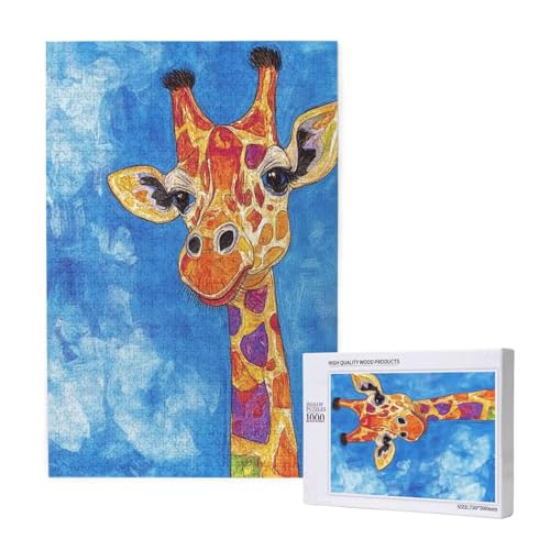 Puzzle 500 Teile Tier Puzzles für Erwachsene Giraffe HD Puzzel Anspruchsvolles und Lustig Kreatives Unterhaltungsspiel, DIY Holzpuzzle für Erwachsene Als Feiertage Deko Geschenk fur Frauen M-1161 von Yeogcohe