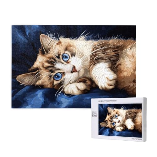 Puzzle 500 Teile Tier Puzzles für Erwachsene Katze HD Puzzel Anspruchsvolles und Lustig Kreatives Unterhaltungsspiel, DIY Holzpuzzle für Erwachsene Als Feiertage Zimmer Deko Geschenk fur Frauen M-529 Puzzle 500 Teile Tier Puzzles für Erwachsene Katze HD Puzzel Anspruchsvolles und Lustig Kreatives Unterhaltungsspiel, DIY Holzpuzzle für Erwachsene Als Feiertage Zimmer Deko Geschenk fur Frauen M-529 von Yeogcohe