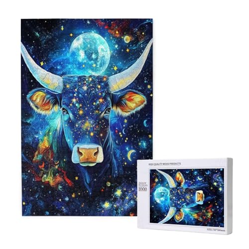 Puzzle 500 Teile Tier Puzzles für Erwachsene Mond HD Puzzel Anspruchsvolles und Lustig Kreatives Unterhaltungsspiel, DIY Holzpuzzle für Erwachsene Als Feiertage Zimmer Deko Geschenk fur Frauen M-1922 von Yeogcohe
