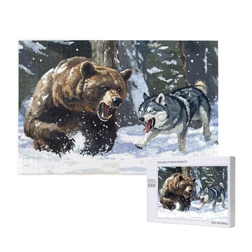 Puzzle 500 Teile Wolf Puzzles für Erwachsene Tragen HD Puzzel Anspruchsvolles und Lustig Kreatives Unterhaltungsspiel, DIY Holzpuzzle für Erwachsene Als Feiertage Zimmer Deko Geschenk fur Frauen M-425 Puzzle 500 Teile Wolf Puzzles für Erwachsene Tragen HD Puzzel Anspruchsvolles und Lustig Kreatives Unterhaltungsspiel, DIY Holzpuzzle für Erwachsene Als Feiertage Zimmer Deko Geschenk fur Frauen M-425 von Yeogcohe