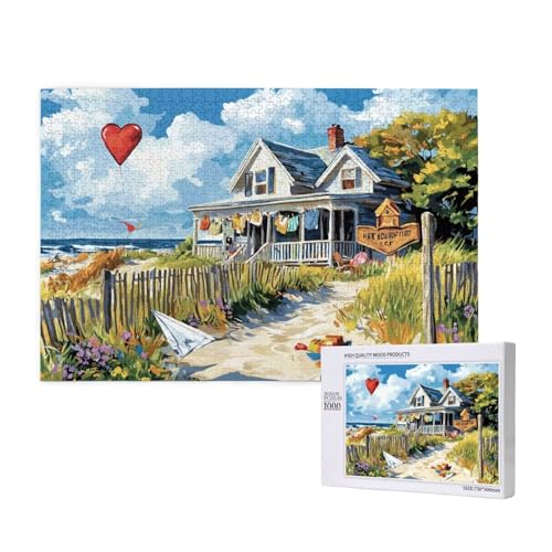 Puzzle 500 Teile ländlich Puzzles für Erwachsene Liebe HD Puzzel Anspruchsvolles und Lustig Kreatives Unterhaltungsspiel, DIY Holzpuzzle für Erwachsene Als Feiertage Deko Geschenk fur Frauen M-457 von Yeogcohe