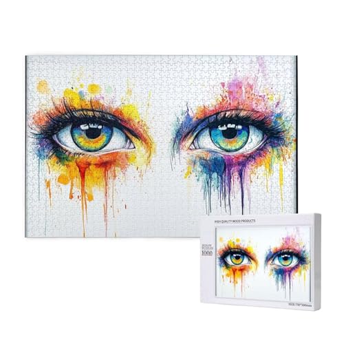 Puzzle 5000 Teile Abstrakt Puzzles für Erwachsene Auge HD Puzzel Anspruchsvolles und Lustig Kreatives Unterhaltungsspiel, DIY Holzpuzzle für Erwachsene Als Feiertage Geschenk fur Frauen M-1043 von Yeogcohe