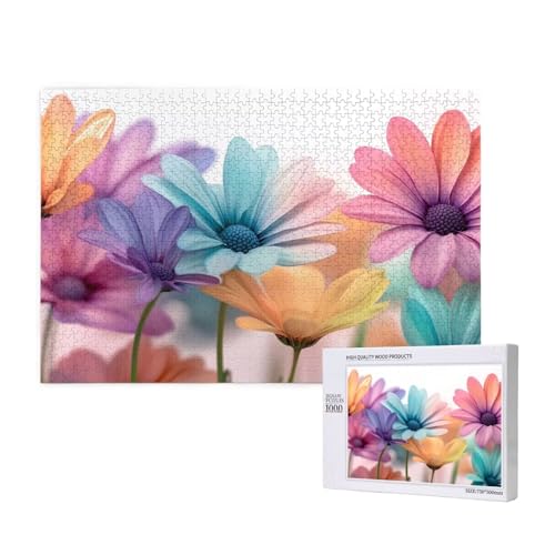 Puzzle 5000 Teile Blume Puzzles für Erwachsene Farbe HD Puzzel Anspruchsvolles und Lustig Kreatives Unterhaltungsspiel, DIY Holzpuzzle für Erwachsene Als Feiertage Deko Geschenk fur Frauen M-1070 von Yeogcohe