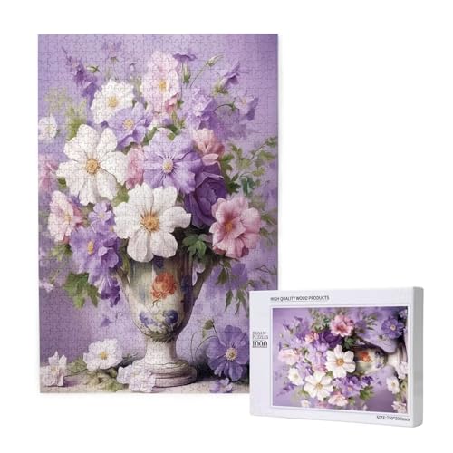 Puzzle 5000 Teile Blume Puzzles für Erwachsene Lila HD Puzzel Anspruchsvolles und Lustig Kreatives Unterhaltungsspiel, DIY Holzpuzzle für Erwachsene Als Feiertage Deko Geschenk fur Frauen M-1572 von Yeogcohe