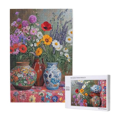 Puzzle 5000 Teile Blume Puzzles für Erwachsene Retro HD Puzzel Anspruchsvolles und Lustig Kreatives Unterhaltungsspiel, DIY Holzpuzzle für Erwachsene Als Feiertage Deko Geschenk fur Frauen M-1977 von Yeogcohe