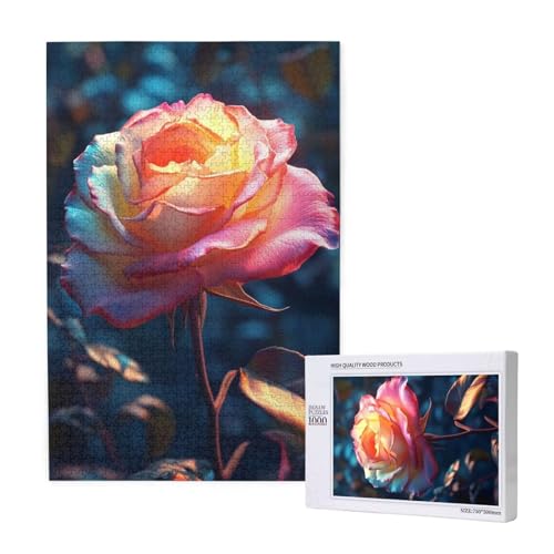 Puzzle 5000 Teile Blume Puzzles für Erwachsene Rose HD Puzzel Anspruchsvolles und Lustig Kreatives Unterhaltungsspiel, DIY Holzpuzzle für Erwachsene Als Feiertage Deko Geschenk fur Frauen M-1755 von Yeogcohe