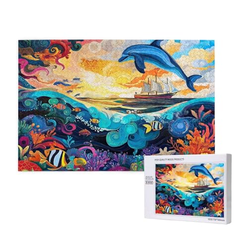 Puzzle 5000 Teile Delphin Puzzles für Erwachsene Ozean HD Puzzel Anspruchsvolles und Lustig Kreatives Unterhaltungsspiel, DIY Holzpuzzle für Erwachsene Als Feiertage Deko Geschenk fur Frauen M-993 Puzzle 5000 Teile Delphin Puzzles für Erwachsene Ozean HD Puzzel Anspruchsvolles und Lustig Kreatives Unterhaltungsspiel, DIY Holzpuzzle für Erwachsene Als Feiertage Deko Geschenk fur Frauen M-993 von Yeogcohe