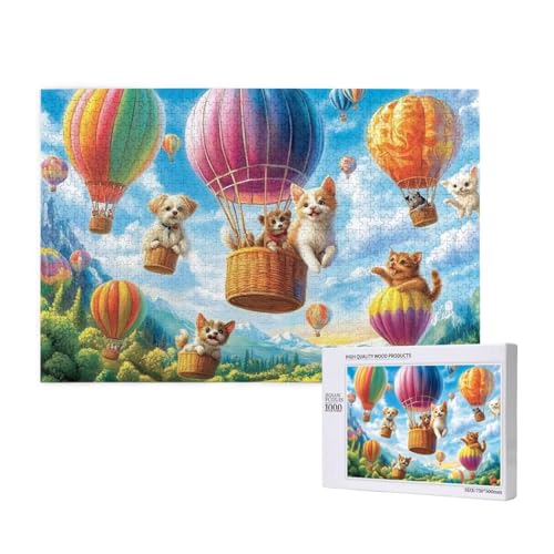 Puzzle 5000 Teile Katze Puzzles für Erwachsene Heißluftballon HD Puzzel Anspruchsvolles und Lustig Kreatives Unterhaltungsspiel, DIY Holzpuzzle für Erwachsene Als Feiertage Geschenk fur Frauen M-93 Puzzle 5000 Teile Katze Puzzles für Erwachsene Heißluftballon HD Puzzel Anspruchsvolles und Lustig Kreatives Unterhaltungsspiel, DIY Holzpuzzle für Erwachsene Als Feiertage Geschenk fur Frauen M-93 von Yeogcohe