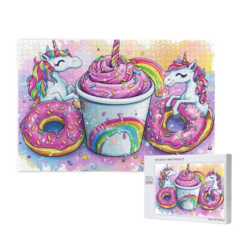 Puzzle 5000 Teile Niedlich Puzzles für Erwachsene Einhorn HD Puzzel Anspruchsvolles und Lustig Kreatives Unterhaltungsspiel, DIY Holzpuzzle für Erwachsene Als Feiertage Geschenk fur Frauen M-1046 von Yeogcohe