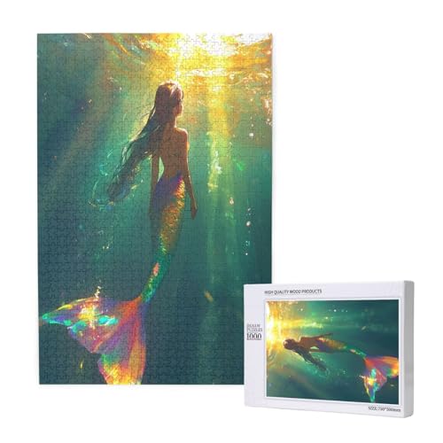 Puzzle 5000 Teile Ozean Puzzles für Erwachsene Meerjungfrau HD Puzzel Anspruchsvolles und Lustig Kreatives Unterhaltungsspiel, DIY Holzpuzzle für Erwachsene Als Feiertage Geschenk fur Frauen M-1677 von Yeogcohe