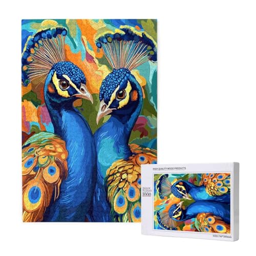 Puzzle 5000 Teile Pfau Puzzles für Erwachsene Tier HD Puzzel Anspruchsvolles und Lustig Kreatives Unterhaltungsspiel, DIY Holzpuzzle für Erwachsene Als Feiertage Zimmer Deko Geschenk fur Frauen M-1170 von Yeogcohe