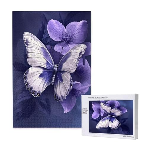 Puzzle 5000 Teile Schmetterling Puzzles für Erwachsene Orchidee HD Puzzel Anspruchsvolles und Lustig Kreatives Unterhaltungsspiel,DIY Holzpuzzle für Erwachsene Als Feiertage Geschenk fur Frauen M-1202 von Yeogcohe
