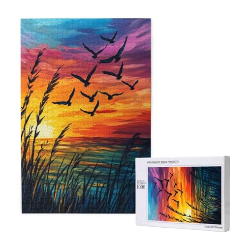 Puzzle 5000 Teile Sonnenuntergang Puzzles für Erwachsene Landschaft HD Puzzel Anspruchsvolles Lustig Kreatives Unterhaltungsspiel,DIY Holzpuzzle für Erwachsene Als Feiertage Geschenk fur Frauen M-1279 von Yeogcohe
