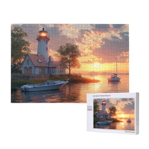 Puzzle 5000 Teile Sonnenuntergang Puzzles für Erwachsene Leuchtturm HD Puzzel Anspruchsvolles Lustig Kreatives Unterhaltungsspiel,DIY Holzpuzzle für Erwachsene Als Feiertage Geschenk fur Frauen M-60 Puzzle 5000 Teile Sonnenuntergang Puzzles für Erwachsene Leuchtturm HD Puzzel Anspruchsvolles Lustig Kreatives Unterhaltungsspiel,DIY Holzpuzzle für Erwachsene Als Feiertage Geschenk fur Frauen M-60 von Yeogcohe