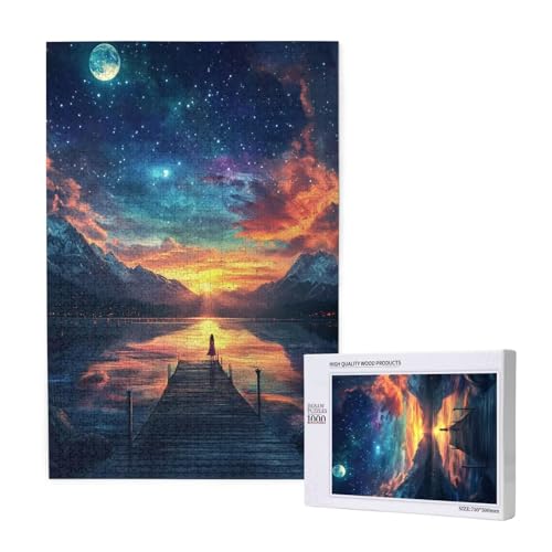 Puzzle 5000 Teile Sternenhimmel Puzzles für Erwachsene Sonnenuntergang HD Puzzel Anspruchsvolles Kreatives Unterhaltungsspiel,DIY Holzpuzzle für Erwachsene Als Feiertage Geschenk fur Frauen M-1910 von Yeogcohe