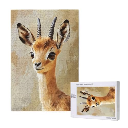 Puzzle 5000 Teile Tier Puzzles für Erwachsene Antilope HD Puzzel Anspruchsvolles und Lustig Kreatives Unterhaltungsspiel, DIY Holzpuzzle für Erwachsene Als Feiertage Geschenk fur Frauen M-1166 von Yeogcohe