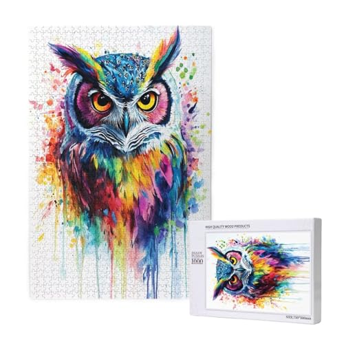 Puzzle 5000 Teile Tier Puzzles für Erwachsene Eule HD Puzzel Anspruchsvolles und Lustig Kreatives Unterhaltungsspiel, DIY Holzpuzzle für Erwachsene Als Feiertage Zimmer Deko Geschenk fur Frauen M-1720 von Yeogcohe