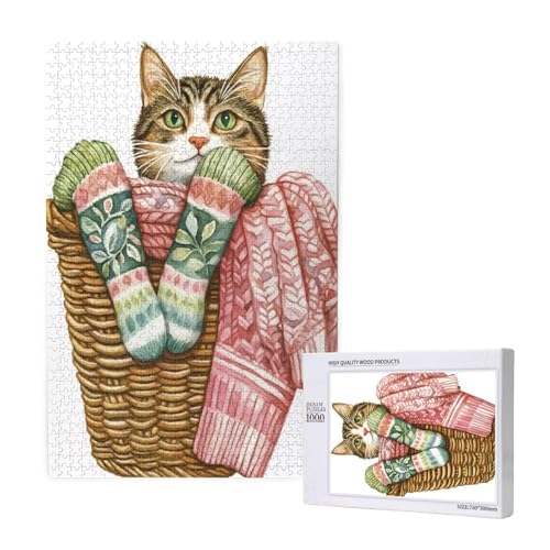 Puzzle 5000 Teile Tier Puzzles für Erwachsene Katze HD Puzzel Anspruchsvolles und Lustig Kreatives Unterhaltungsspiel, DIY Holzpuzzle für Erwachsene Als Feiertage Deko Geschenk fur Frauen M-1875 von Yeogcohe