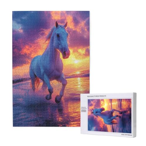 Puzzle 5000 Teile Tier Puzzles für Erwachsene Pferd HD Puzzel Anspruchsvolles und Lustig Kreatives Unterhaltungsspiel, DIY Holzpuzzle für Erwachsene Als Feiertage Deko Geschenk fur Frauen M-1494 von Yeogcohe