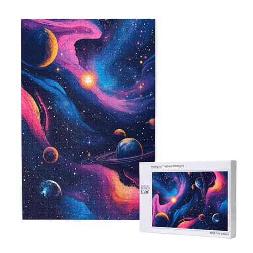 Puzzle 5000 Teile Universum Puzzles für Erwachsene Sternenhimmel HD Puzzel Anspruchsvolles Lustig Kreatives Unterhaltungsspiel,DIY Holzpuzzle für Erwachsene Als Feiertage Geschenk fur Frauen M-1606 von Yeogcohe