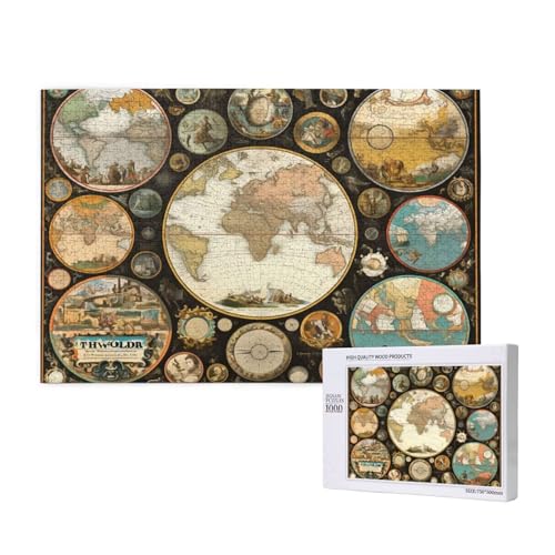 Puzzle 5000 Teile Weltkarte Puzzles für Erwachsene Retro HD Puzzel Anspruchsvolles und Lustig Kreatives Unterhaltungsspiel, DIY Holzpuzzle für Erwachsene Als Feiertage Geschenk fur Frauen M-65 Puzzle 5000 Teile Weltkarte Puzzles für Erwachsene Retro HD Puzzel Anspruchsvolles und Lustig Kreatives Unterhaltungsspiel, DIY Holzpuzzle für Erwachsene Als Feiertage Geschenk fur Frauen M-65 von Yeogcohe
