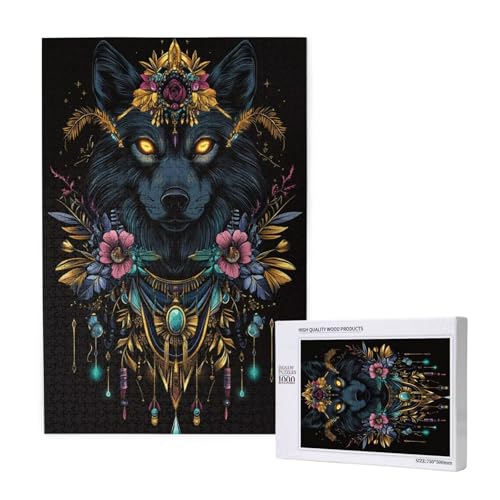 Puzzle 5000 Teile Wolf Puzzles für Erwachsene Tier HD Puzzel Anspruchsvolles und Lustig Kreatives Unterhaltungsspiel, DIY Holzpuzzle für Erwachsene Als Feiertage Zimmer Deko Geschenk fur Frauen M-1128 von Yeogcohe