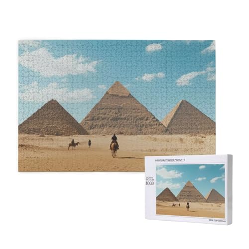 Puzzle Ägypten,Puzzle 4000 Teile Pyramide Holzpuzzle Erwachsene mit Geschenkbox,Schwieriges,Unterhaltsames,Herausforderndes,Geeignet für Anfänger ab 14 Jahren,Geschenke für Männer/Frauen M-1039 von Yeogcohe