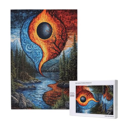 Puzzle Abstrakt,Puzzle 2000 Teile Baum Holzpuzzle Erwachsene mit Geschenkbox und Poster,Schwieriges,Unterhaltsames,Herausforderndes,Geeignet für Anfänger ab 14 Jahren,Geschenke für Frauen M-1943 von Yeogcohe