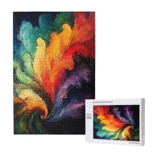 Puzzle Abstrakt,Puzzle 6000 Teile Farbe Holzpuzzle Erwachsene mit Geschenkbox und Poster,Schwieriges,Unterhaltsames,Herausforderndes,Geeignet für Anfänger ab 14 Jahren,Geschenke für Frauen M-1692 von Yeogcohe
