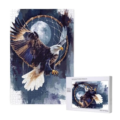 Puzzle Adler,Puzzle 2000 Teile Traumfänger Holzpuzzle Erwachsene mit Geschenkbox,Schwieriges,Unterhaltsames,Herausforderndes,Geeignet für Anfänger ab 14 Jahren,Geschenke für Männer/Frauen M-1195 von Yeogcohe