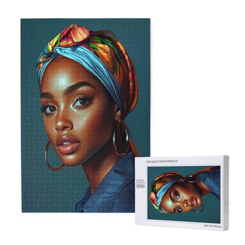 Puzzle Afrika,Puzzle 6000 Teile Frau Holzpuzzle Erwachsene mit Geschenkbox und Poster,Schwieriges,Unterhaltsames,Herausforderndes,Geeignet für Anfänger ab 14 Jahren,Geschenke für Männer/Frauen M-1914 von Yeogcohe