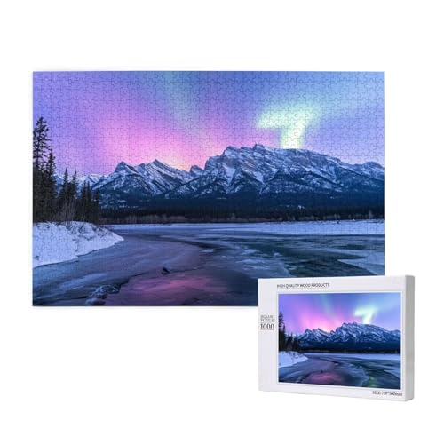 Puzzle Aurora,Puzzle 4000 Teile Landschaft Holzpuzzle Erwachsene mit Geschenkbox,Schwieriges,Unterhaltsames,Herausforderndes,Geeignet für Anfänger ab 14 Jahren,Geschenke für Männer/Frauen M-1084 von Yeogcohe