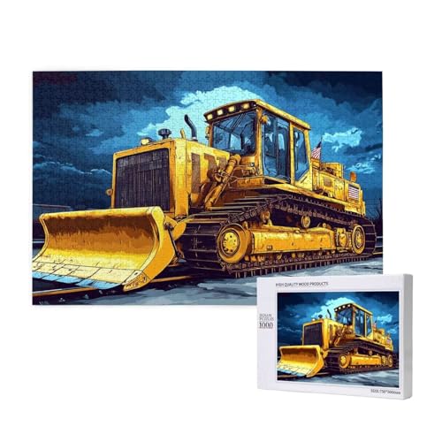 Puzzle Auto,Puzzle 1000 Teile Traktor Holzpuzzle Erwachsene mit Geschenkbox und Poster,Schwieriges,Unterhaltsames,Herausforderndes,Geeignet für Anfänger ab 14 Jahren,Geschenke für Männer/Frauen M-383 von Yeogcohe