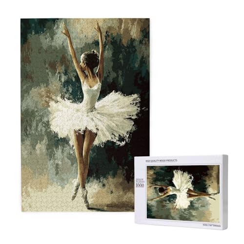 Puzzle Ballett,Puzzle 2000 Teile Frau Holzpuzzle Erwachsene mit Geschenkbox und Poster,Schwieriges,Unterhaltsames,Herausforderndes,Geeignet für Anfänger ab 14 Jahren,Geschenke für Männer/Frauen M-1188 von Yeogcohe