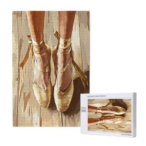 Puzzle Ballett,Puzzle 6000 Teile Tanzschuhe Holzpuzzle Erwachsene mit Geschenkbox,Schwieriges,Unterhaltsames,Herausforderndes,Geeignet für Anfänger ab 14 Jahren,Geschenke für Männer/Frauen M-1253 von Yeogcohe