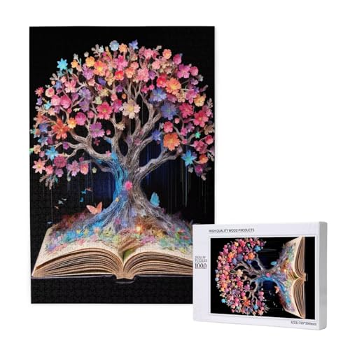 Puzzle Baum,Puzzle 1000 Teile Blume Holzpuzzle Erwachsene mit Geschenkbox und Poster,Schwieriges,Unterhaltsames,Herausforderndes,Geeignet für Anfänger ab 14 Jahren,Geschenke für Männer/Frauen M-1578 von Yeogcohe