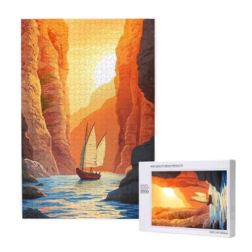 Puzzle Berg,Puzzle 4000 Teile Ozean Holzpuzzle Erwachsene mit Geschenkbox und Poster,Schwieriges,Unterhaltsames,Herausforderndes,Geeignet für Anfänger ab 14 Jahren,Geschenke für Männer/Frauen M-1557 von Yeogcohe