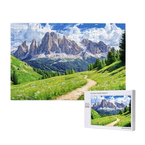 Puzzle Berg,Puzzle 6000 Teile Landschaft Holzpuzzle Erwachsene mit Geschenkbox und Poster,Schwieriges,Unterhaltsames,Herausforderndes,Geeignet für Anfänger ab 14 Jahren,Geschenke für Frauen M-401 von Yeogcohe