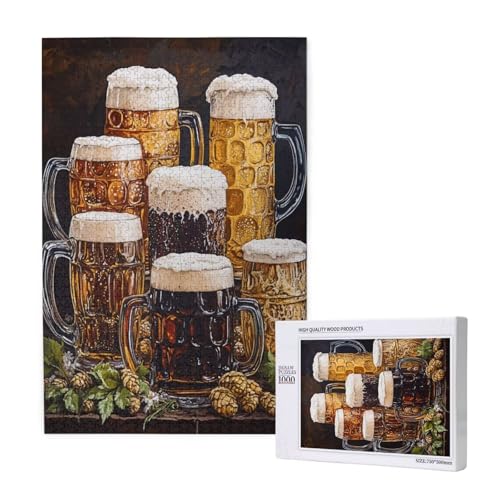 Puzzle Bier,Puzzle 4000 Teile Küche Holzpuzzle Erwachsene mit Geschenkbox und Poster,Schwieriges,Unterhaltsames,Herausforderndes,Geeignet für Anfänger ab 14 Jahren,Geschenke für Männer/Frauen M-1785 von Yeogcohe
